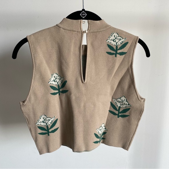 $155 NWT Rhode Jude Knit Top in Neutral Booti Sz Large - Picture 9 of 14